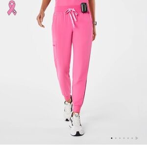 Figs “F’ing” Pink Jogger Scrubs